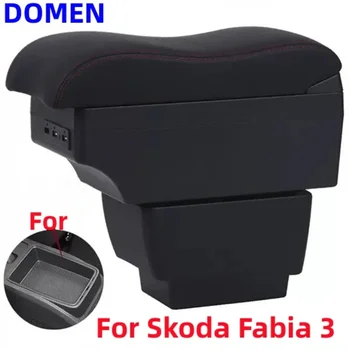 NAUJA Škoda Fabia 3 Porankiu 2015-2021 Už Skoda Fabia III Combi Automobilio Sėdynėje Box USB Saugojimo Dėžutė Automobilių Reikmenys