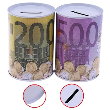 1pc Euro Dolerio taupyklė Saugus Cilindrų Piggy Bank Bankų Monetų Indėlių Dėžės