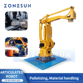 ZONESUN Pramonės Sujungtas Robotas 4 Ašies Palletizer Medžiagų Tvarkymo Roboto Ranka Automatikos Gamyba Integruota Linija