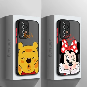 Mickey Mouse Mielas Samsung Galaxy A15 A05 A54 A34 A24 A73 A53 A23 A52 A71 A51 Matinio Permatomas Sunku Telefono Padengti