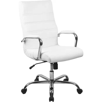 Aukštos Atgal Stalas, Kėdė -LeatherSoft Vykdomosios Pasukama Biuro Kėdė su Chrome Frame - Pasukama Svirtis Kėdės, biuro kėdės, žaidimų kėdė
