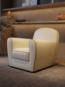Italijos šviesos prabanga vieno sofa, kėdė, tingus asmuo, ju raudona, ins stiliaus, modernus, paprastas laisvalaikio kėdė, namų