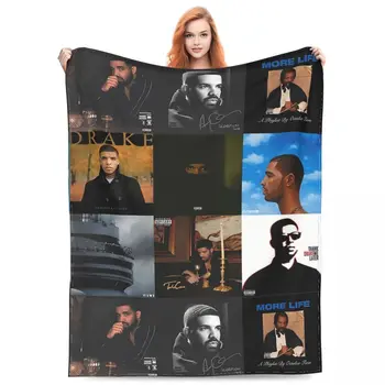Muzikos Drake Derliaus Albumą Vilnos Antklodė Lova Mesti Antklodės Jaukus Lengvas Automobilių Kilimų Gabalas