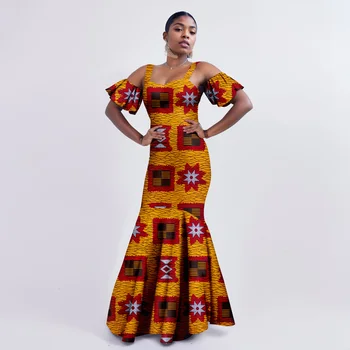 Afripride Afrikos Stiliaus Moterų Suknelė Dashiki Ankara Apynasrio Pynimas Rankovės Stebėjimo Sexy Ilgas Sukneles A2325058