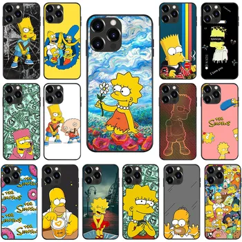 Soft Case For iPhone 15 14 13 11 SE(2015 M.) 6 6S 7 8 X(XS) XR Pro Max Plius MUMS-22 S-Simpsonų Šeimos