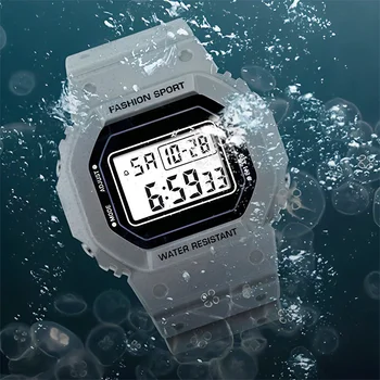 Vyrai Žiūrėti Mados LED Skaitmeniniai Laikrodžiai Vyras Sporto Kariniai Laikrodžiai Derliaus Silikoninė Apyrankė atsparus Vandeniui Elektroninis Laikrodis