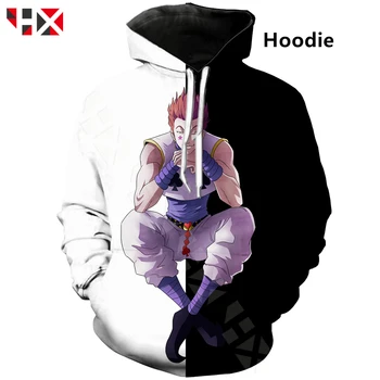 HX 3D Spausdinimo Vyrai Moterys Anime Hunter X Hunter Hoodie Palaidinukė Unisex Harajuku Hip-Hop Streetwear Rudenį Laukinių Viršūnes HX575