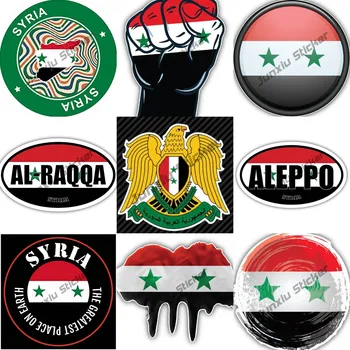 Sirijos herbas Lipdukas Sirijos Vėliava Kumščiu Damaske Alepo 