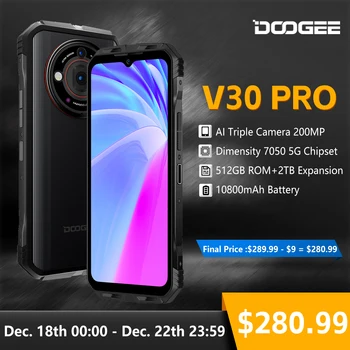 DOOGEE V30 Pro 32 RAM+512 ROM 200MP Kamera Dimensity 7050 5G 6.58