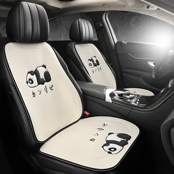 Automobilių Sėdynių užvalkalai Mielas Panda Smėlio spalvos Pagalvėlės Priedai Universalus 