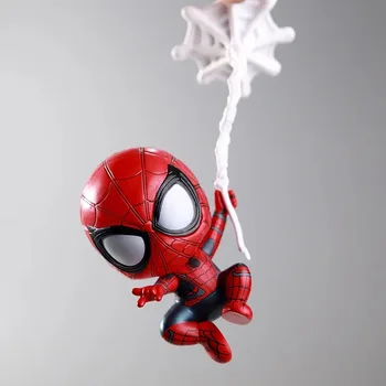 MINISO 9cm Marvel Spiderman Anime Veiksmų Skaičius, Žaislų Pvc Stalas, Mini Dekoro žmogus-Voras Lėlės Kolekcijos Modelis Žaislas Kalėdų Dovana