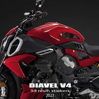 2023 diavel v4 tank pad motociklo priedai 3D epoksidinės dervos lipdukas apsaugos komplektas Ducati Diavel V4 2023-