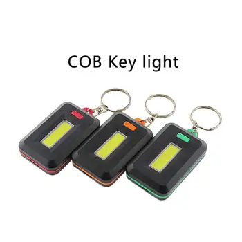 Nešiojamų COB LED Keychain Mini Žibintuvėlis Raktų Grandinės paketų prižiūrėtojų raktinę Žibintuvėlis Šviesos Lempos Su Karabinai Kempingas, Žygiai, Žvejyba