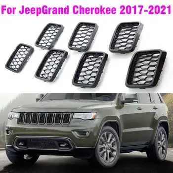 Priekinės Grotelės Grotelės Akių Inser Padengti Apdaila Dekoro Jeep Grand Cherokee 2017 2018 2019 2020 2021