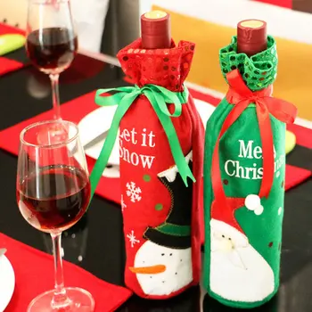 2023 Linksmų Kalėdų Dekoracijos Namų Santa Claus Smowman Beveidis Vyras Gnome Vyno Butelio Dangtelį Rėžtuvės Turėtojas