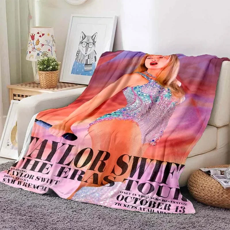 Pop Moterų Dainininkė Taylors Čiurlių Modelio Antklodę Star Meno Flanelė Plona Antklodė Nešiojamų Namų Kelionių Biuras Pietų Pertrauka Antklodė5