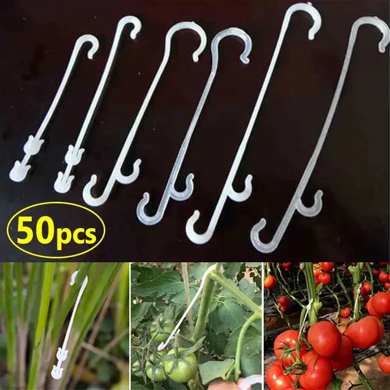 50PCS plastiko J-formos earhooks daržovės, vaisiai, vyšnios, pomidorai, augalai, vynuogių paramos turėtojams jungiantis įrašus, gard5