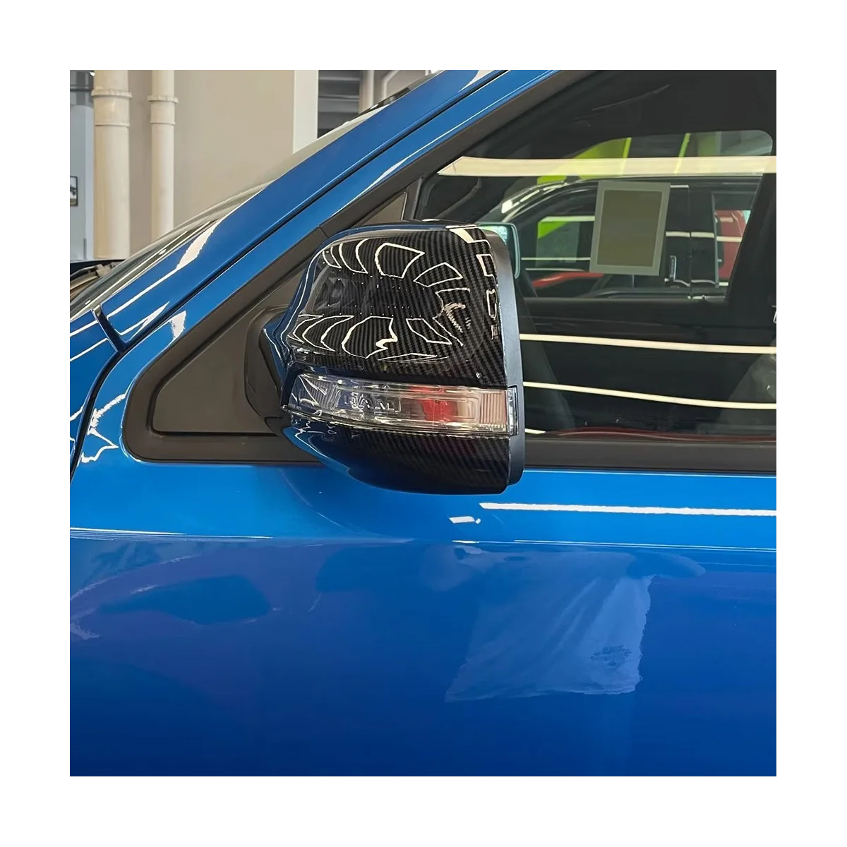 1Pair Automobilio galinio vaizdo Veidrodėlio Dangtelį Apdaila už Ram 1500 2023 Pusės Sparnas Galinis Veidrodis Kepurės Anglies Pluošto5