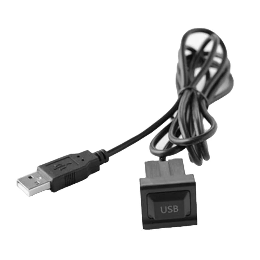 1× USB Su Dulkių Dangtelį Laidus Pajungti Brūkšnys Flush Mount Dual USB prailginimo Aukštos Kokybės USB Adapterio Kabelis, Skirtas Dviračių Jūros5